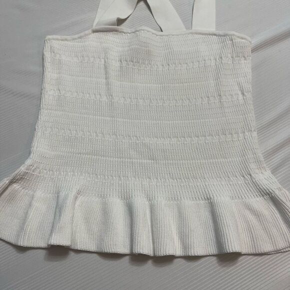 Parker White Strappy Tank Top Size Medium - Picture 2 of 8